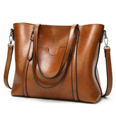 Sac en Cuir Ciré – Élégance Artisanale & Grande Capacité