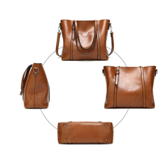 Sac en Cuir Ciré – Élégance Artisanale & Grande Capacité