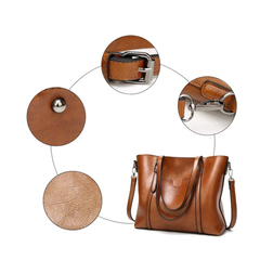 Sac en Cuir Ciré – Élégance Artisanale & Grande Capacité