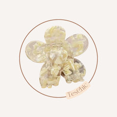 Pince À Cheveux Fleur Beige Crème
