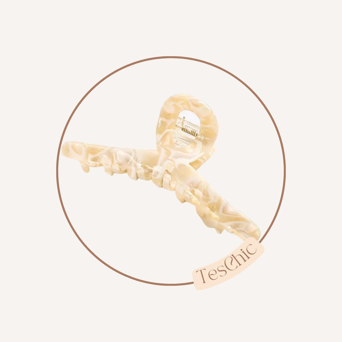 Épingle À Cheveux Beige Clair Effet Nacre