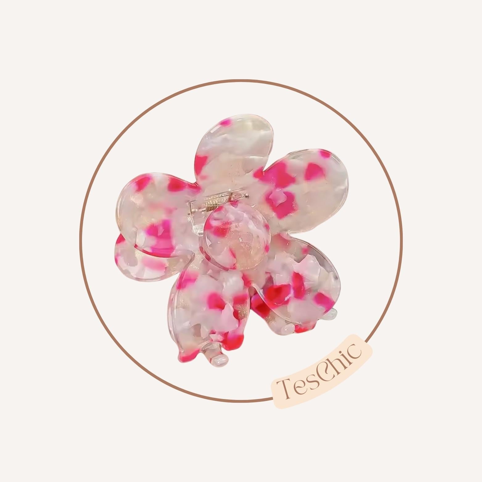 Épingle Pour Cheveux Style Fleur Rose Romantique
